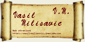 Vasil Milisavić vizit kartica
